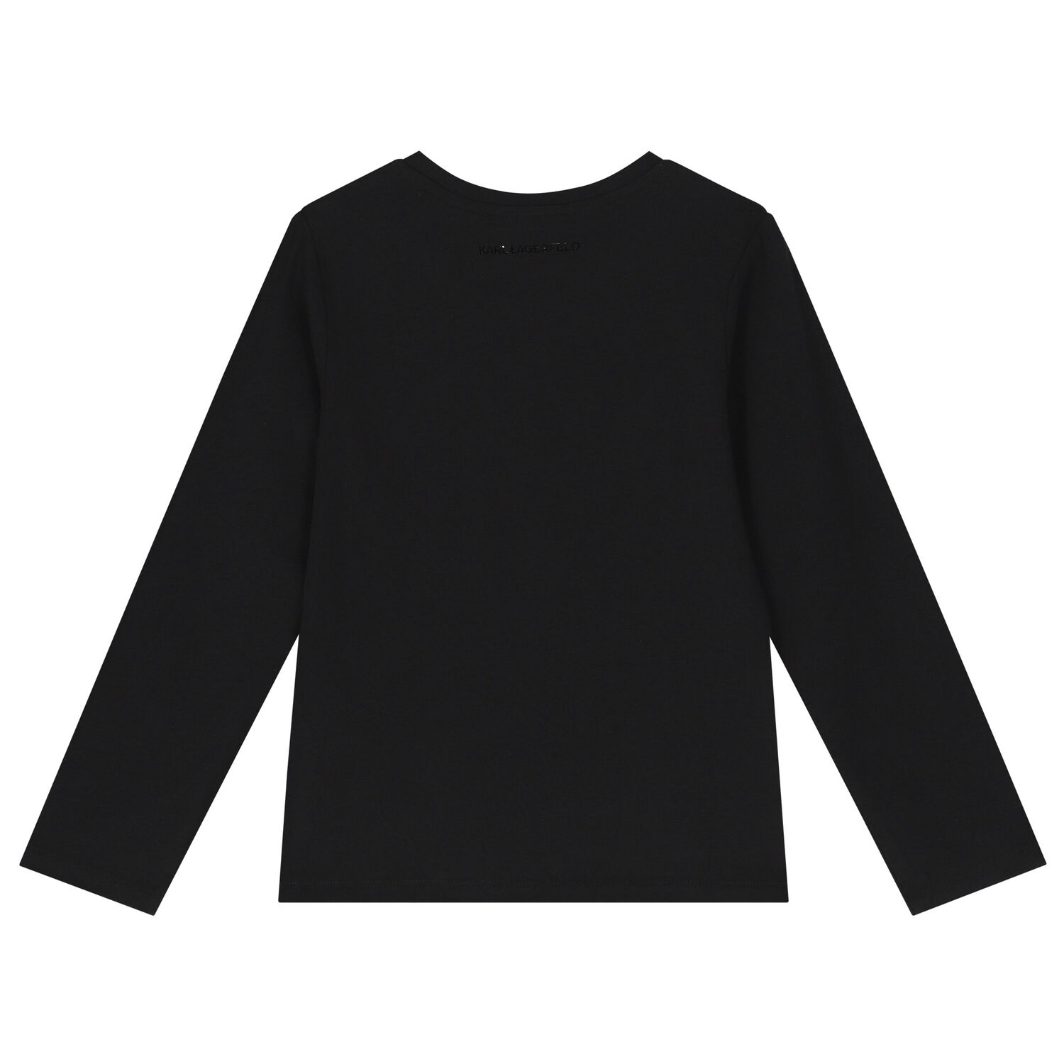 Girls Black Logo Long Sleeve Top, 1, hi-res image number null
