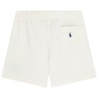 Boys White Logo Shorts, 1, hi-res