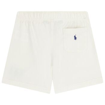 Boys White Logo Shorts