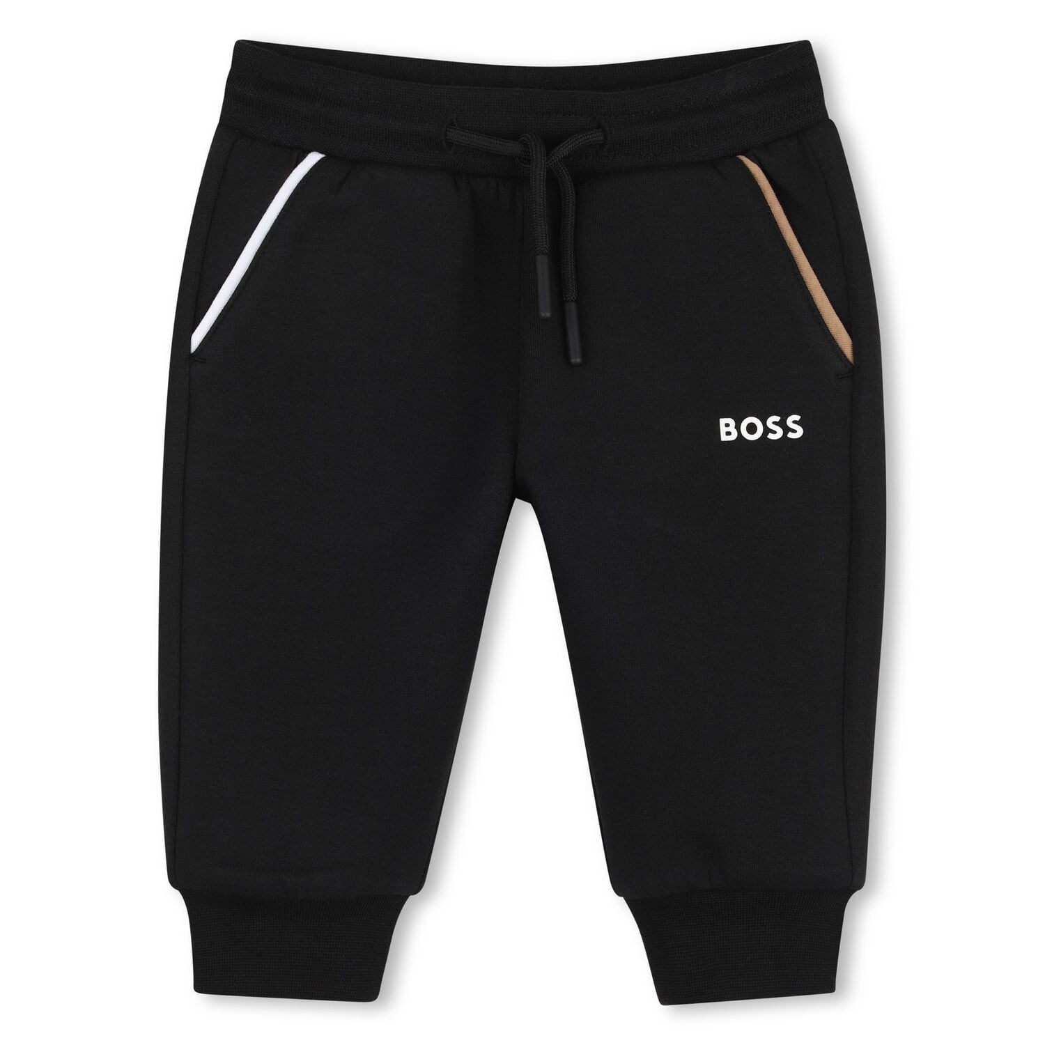 Younger Boys Mini Me Black Logo Tracksuit, 1, hi-res