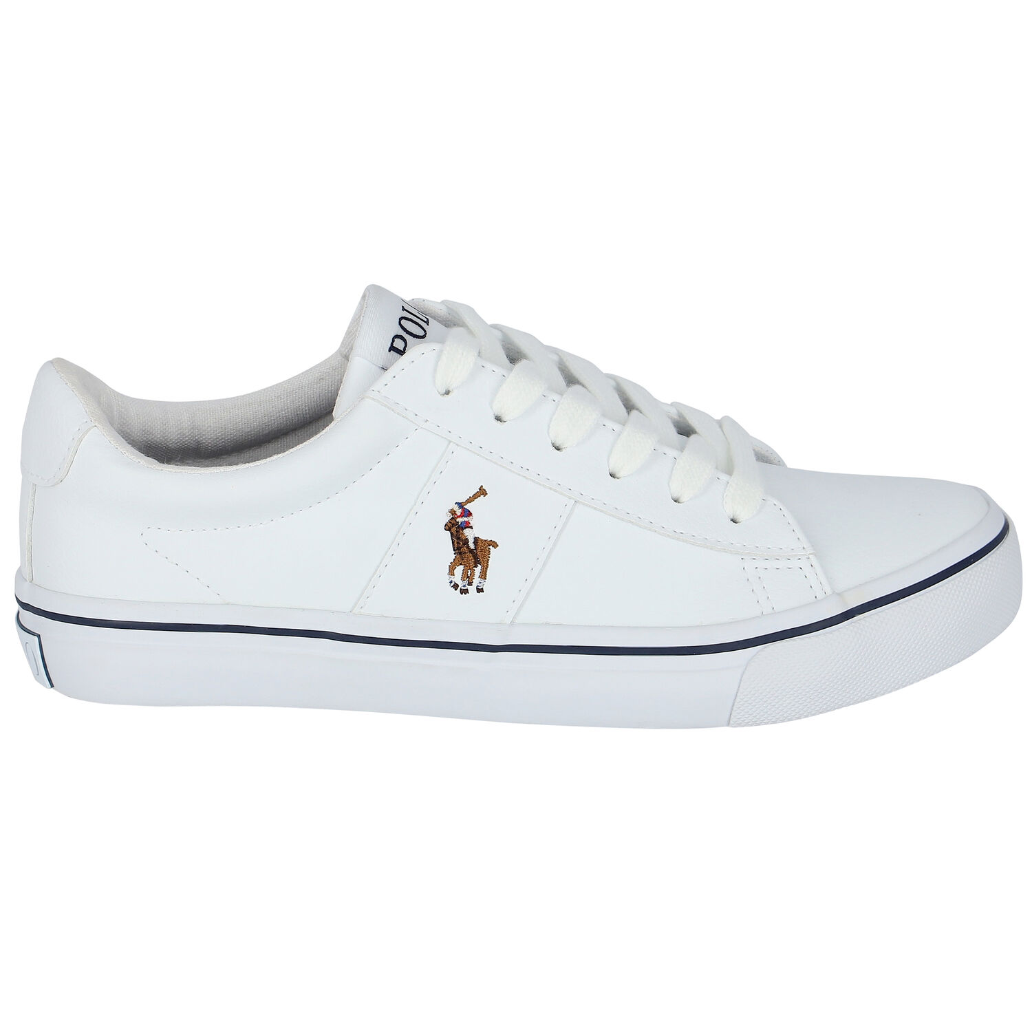 Boys White Logo Trainers, 1, hi-res image number null