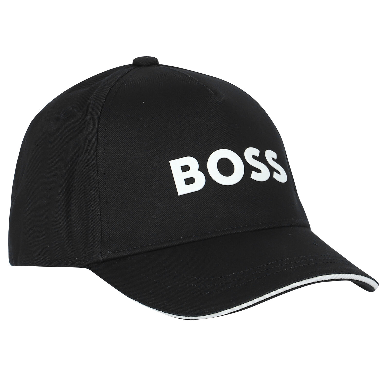 Boys Black Logo Cap, 2, hi-res