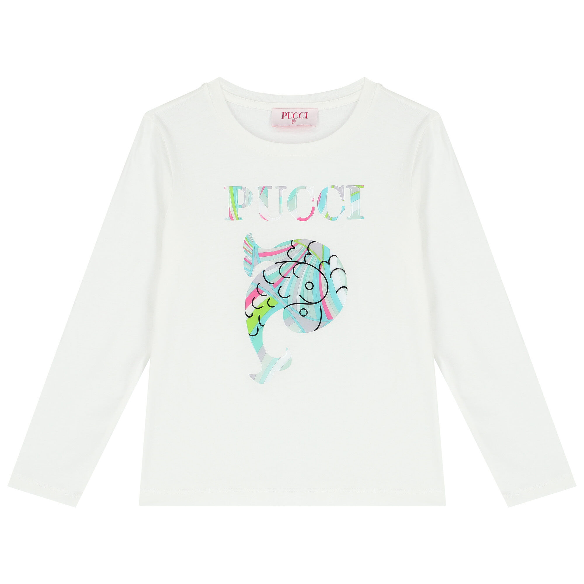 PUCCI Junior Iride-print jersey T-shirt - White