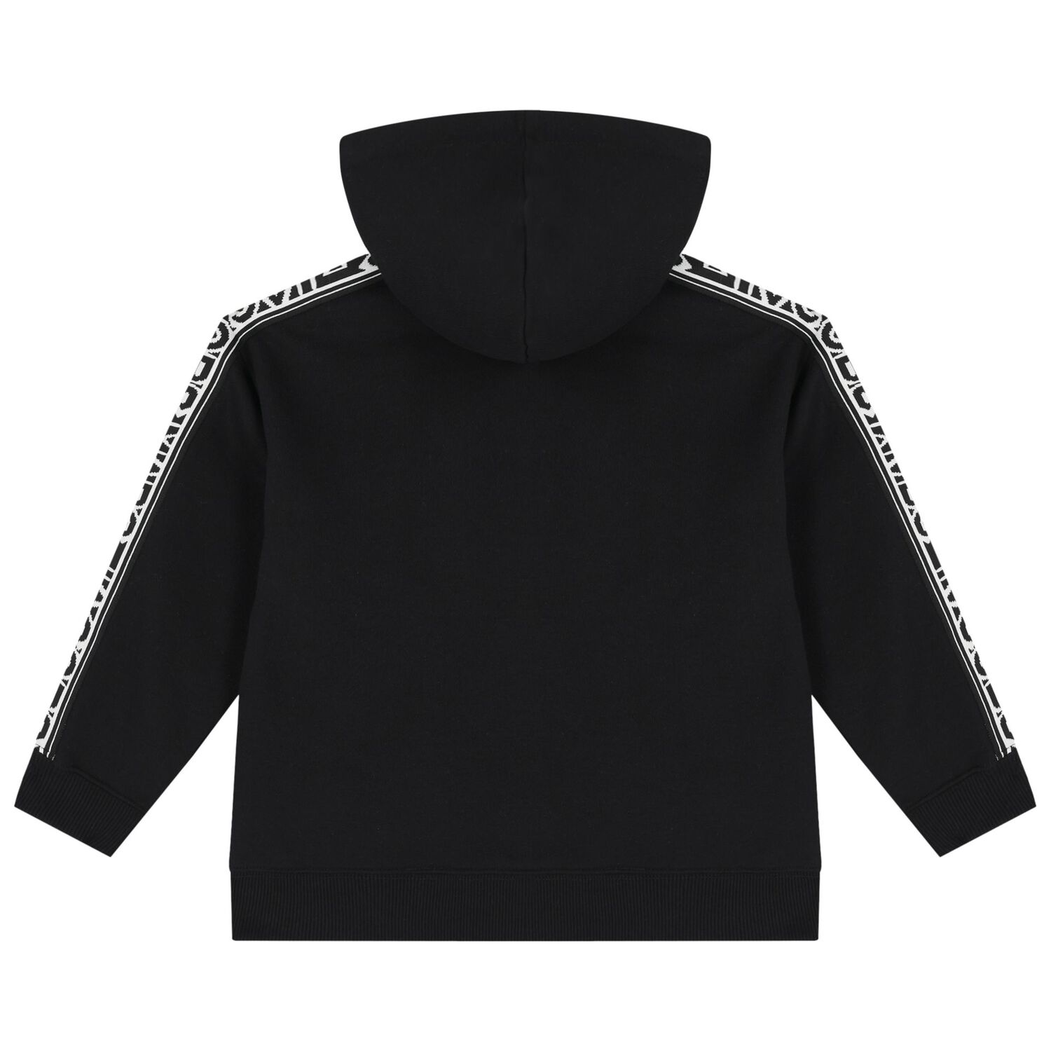 Black Logo Hooded Zip Up Top, 1, hi-res image number null