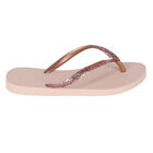 Girls Pink Logo Flip Flops, 1, hi-res