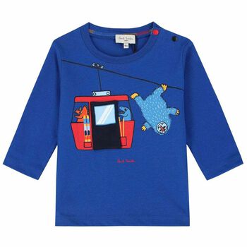 Boys Blue Yeti & Dino Long Sleeve Top