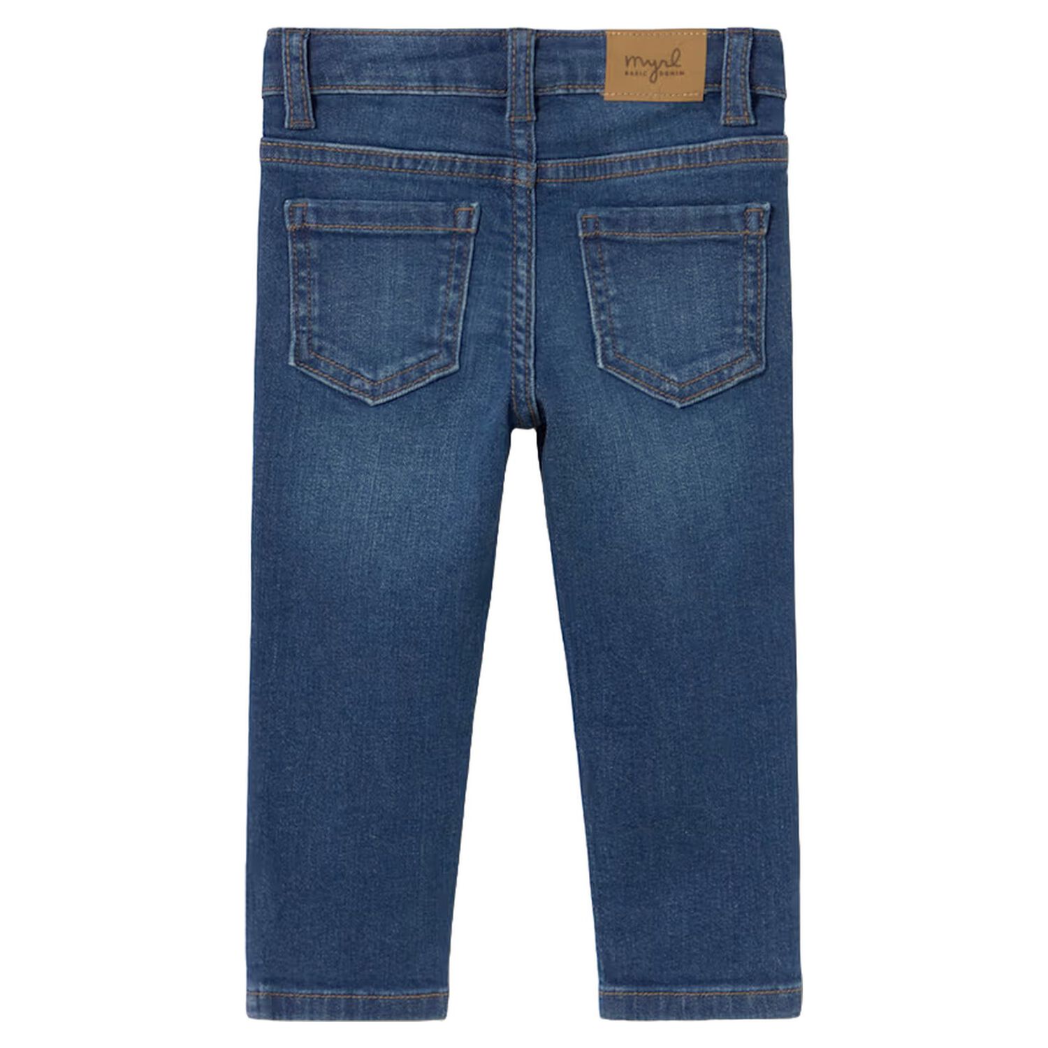 Younger Boys Blue Denim Jeans, 1, hi-res