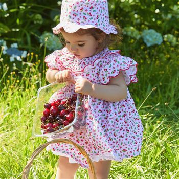 Baby Girls Pink Cherry Dress