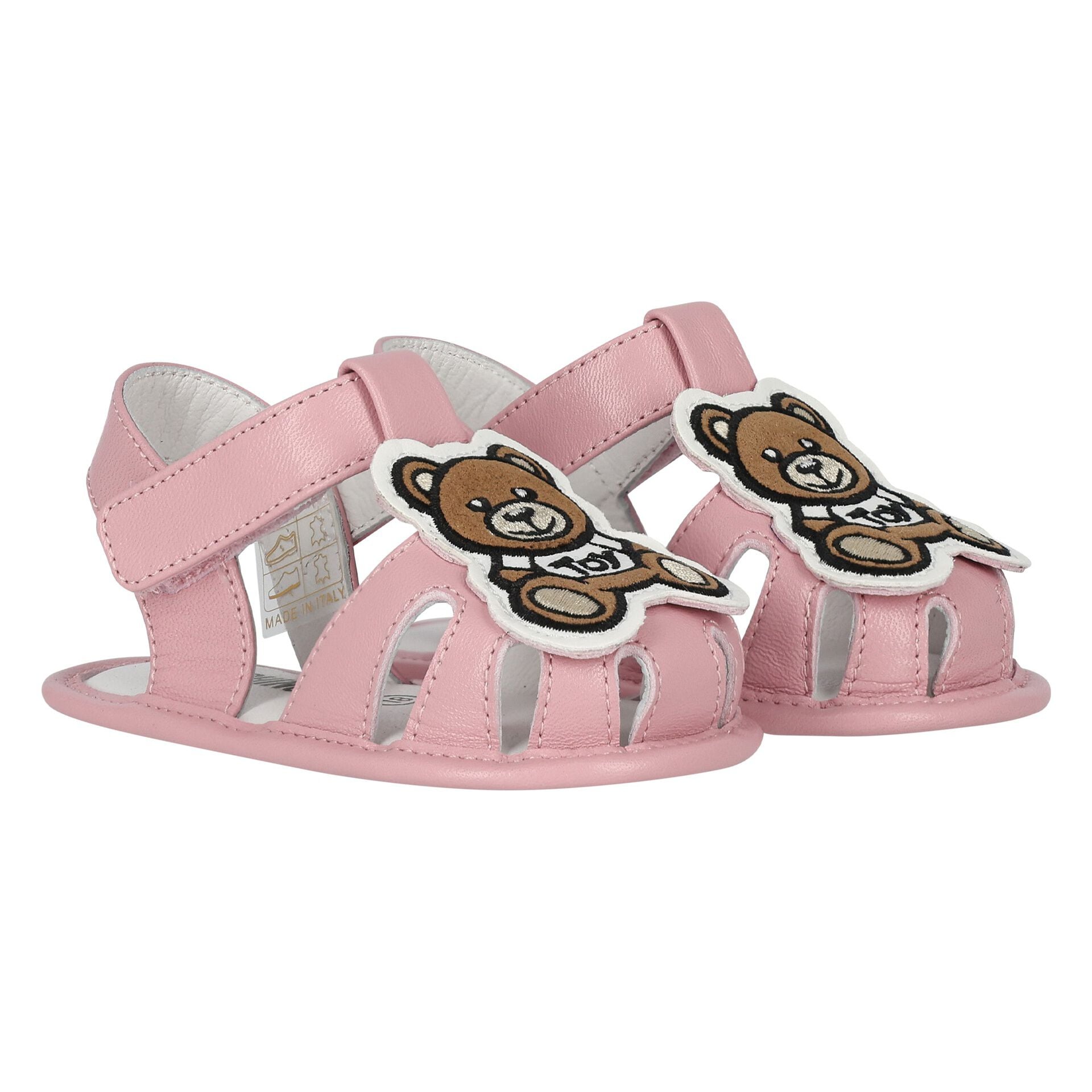 Moschino Baby Girls Teddy Bear Logo Sandals | Junior Couture