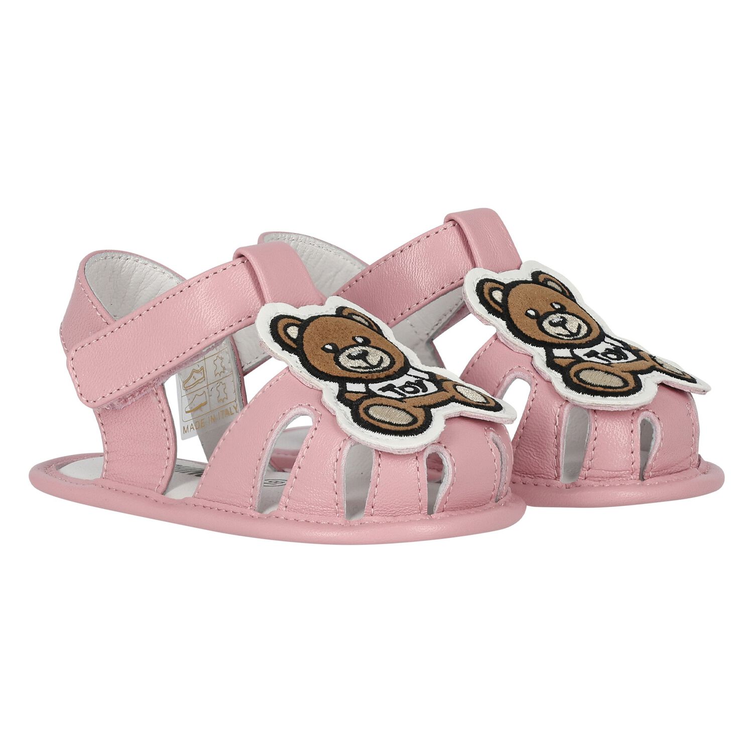 Baby Girls Teddy Bear Logo Sandals, 1, hi-res