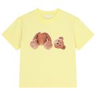 Girls Yellow Teddy Bear Logo T-Shirt, 2, hi-res