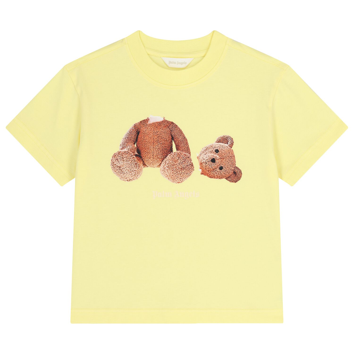 Girls Yellow Teddy Bear Logo T-Shirt, 2, hi-res