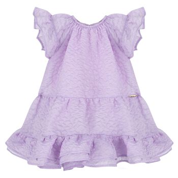 Girls Lilac Tiered Dress