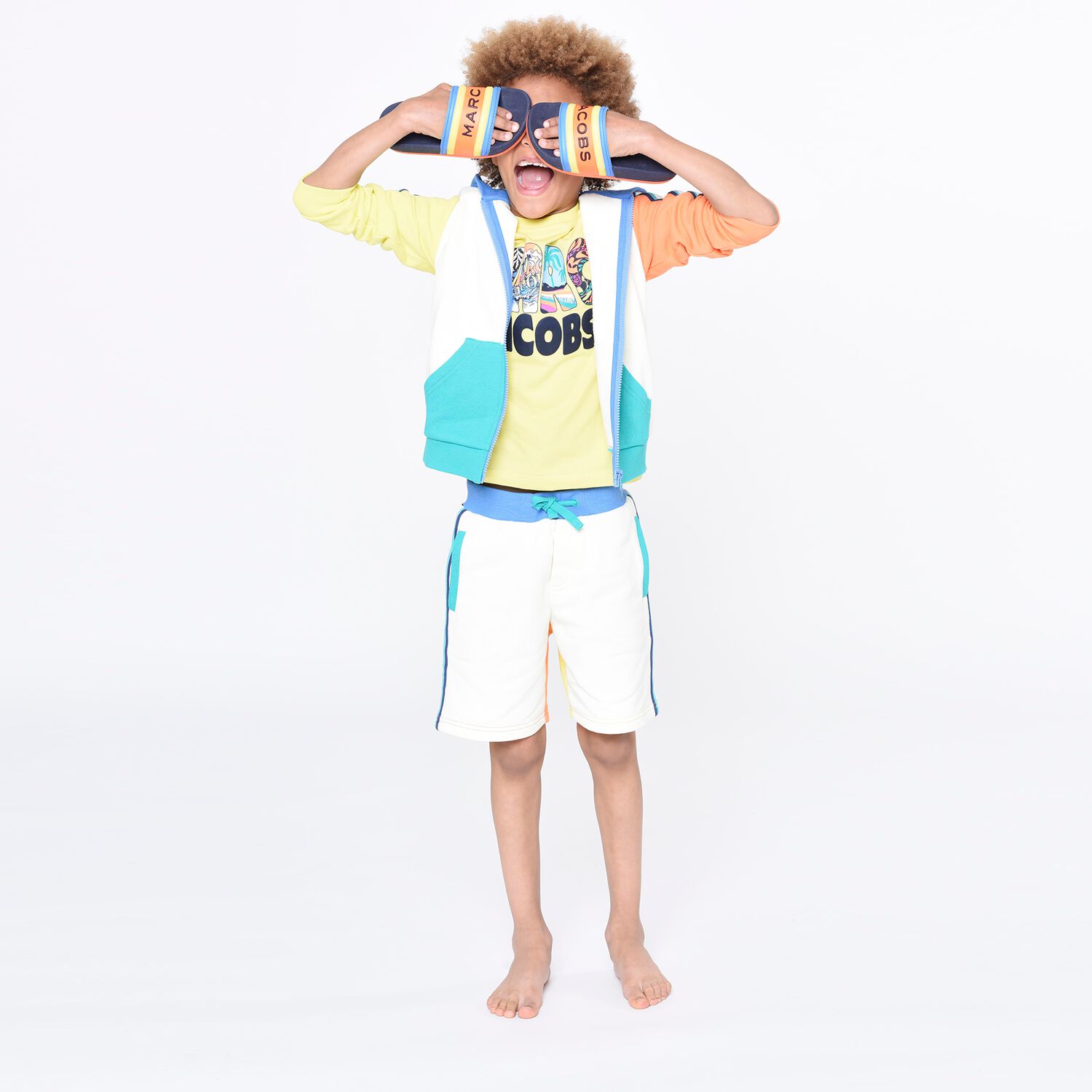 تيشيرت بالشعار باللون الأصفر للأولاد, 2, hi-res