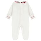Baby Girls Ivory Smocked Babygrow, 1, hi-res