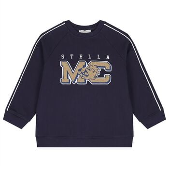Boys Navy Blue Tiger Logo Sweatshirt