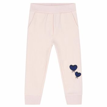 Younger Girls Pink Heart Joggers
