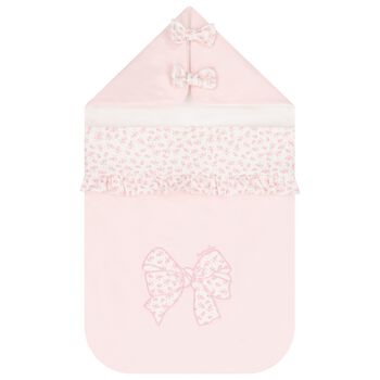 Baby Girls Pink Floral Bow Nest