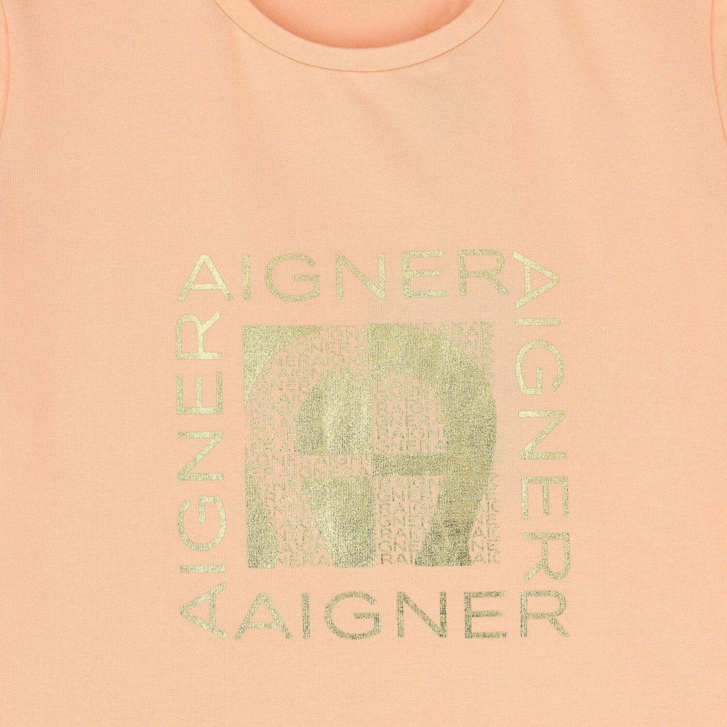 Girls Pink Logo T-Shirt, 3, hi-res image number null