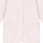Baby Girls Pink Velour Sheep Babygrow, 2, hi-res