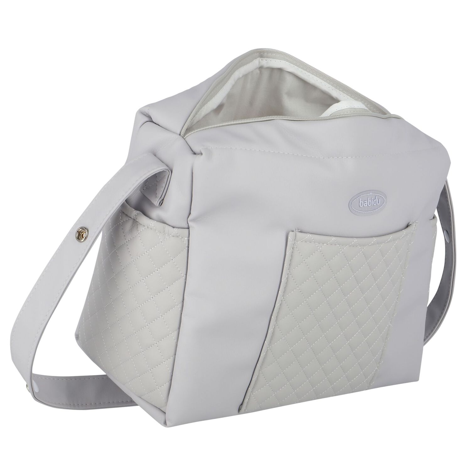 Grey Quilted Baby Changing Bag, 1, hi-res image number null