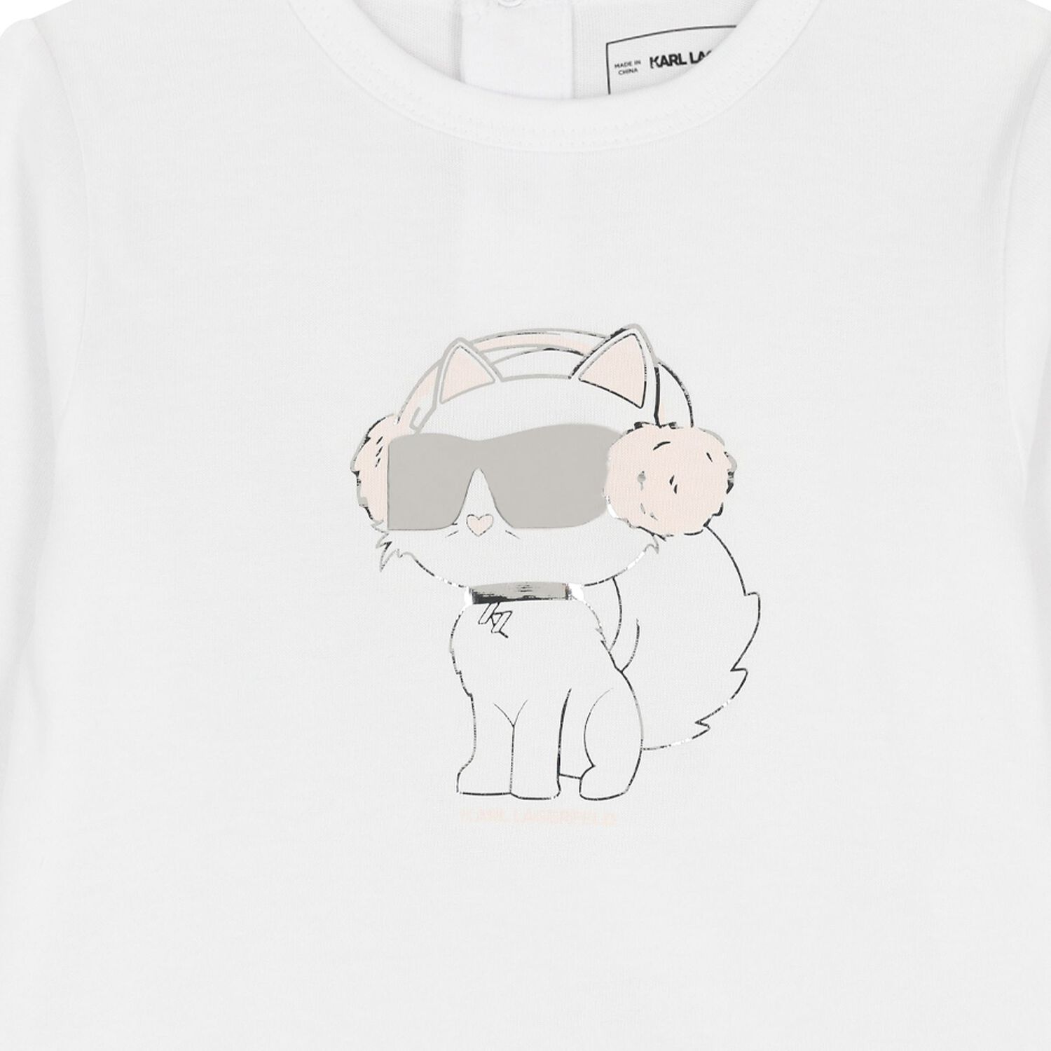 Younger Girls Pink Choupette Tracksuit Set, 1, hi-res