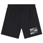 Boys Black Logo Shorts Set, 1, hi-res