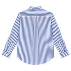 Boys Blue & White Striped Logo Shirt, 1, hi-res