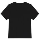 Boys Black Logo T-Shirt, 5, hi-res