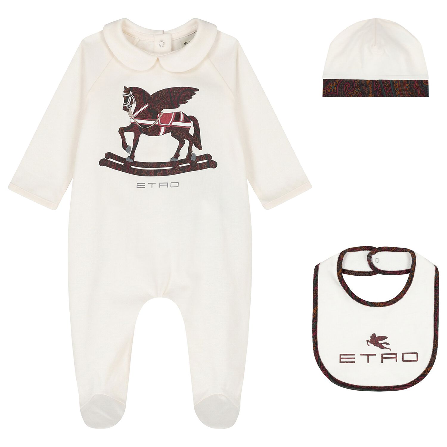 Ivory Paisley Babygrow Gift Set, 1, hi-res