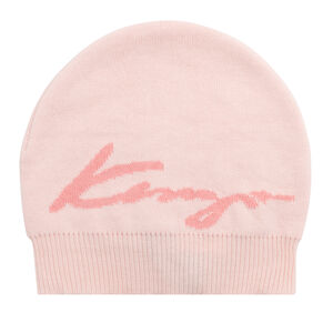 Girls Pink Logo Knitted Hat
