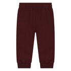 Younger Boys Ivory & Burgundy Logo Tracksuit, 2, hi-res