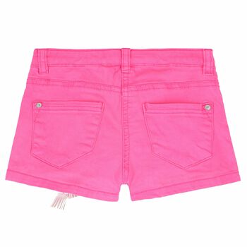 Girls Pink Denim Shorts