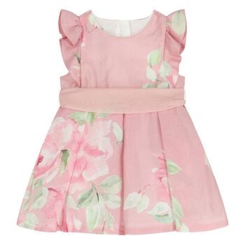 Younger Girls Pink Flower Dress