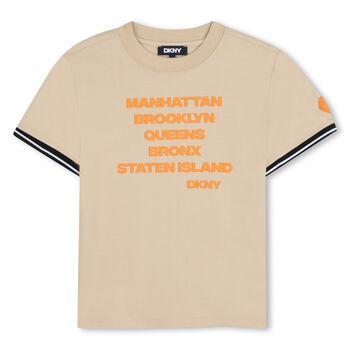 Boys Beige Logo T-Shirt