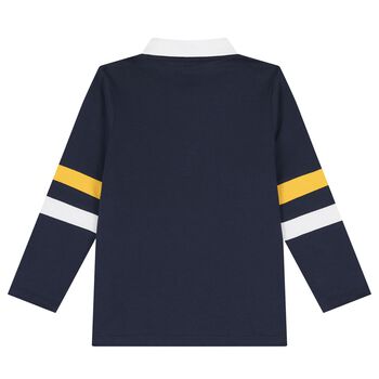 Boys Navy Blue Logo Polo Shirt