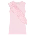 Girls Pink Ruffled Dress, 1, hi-res