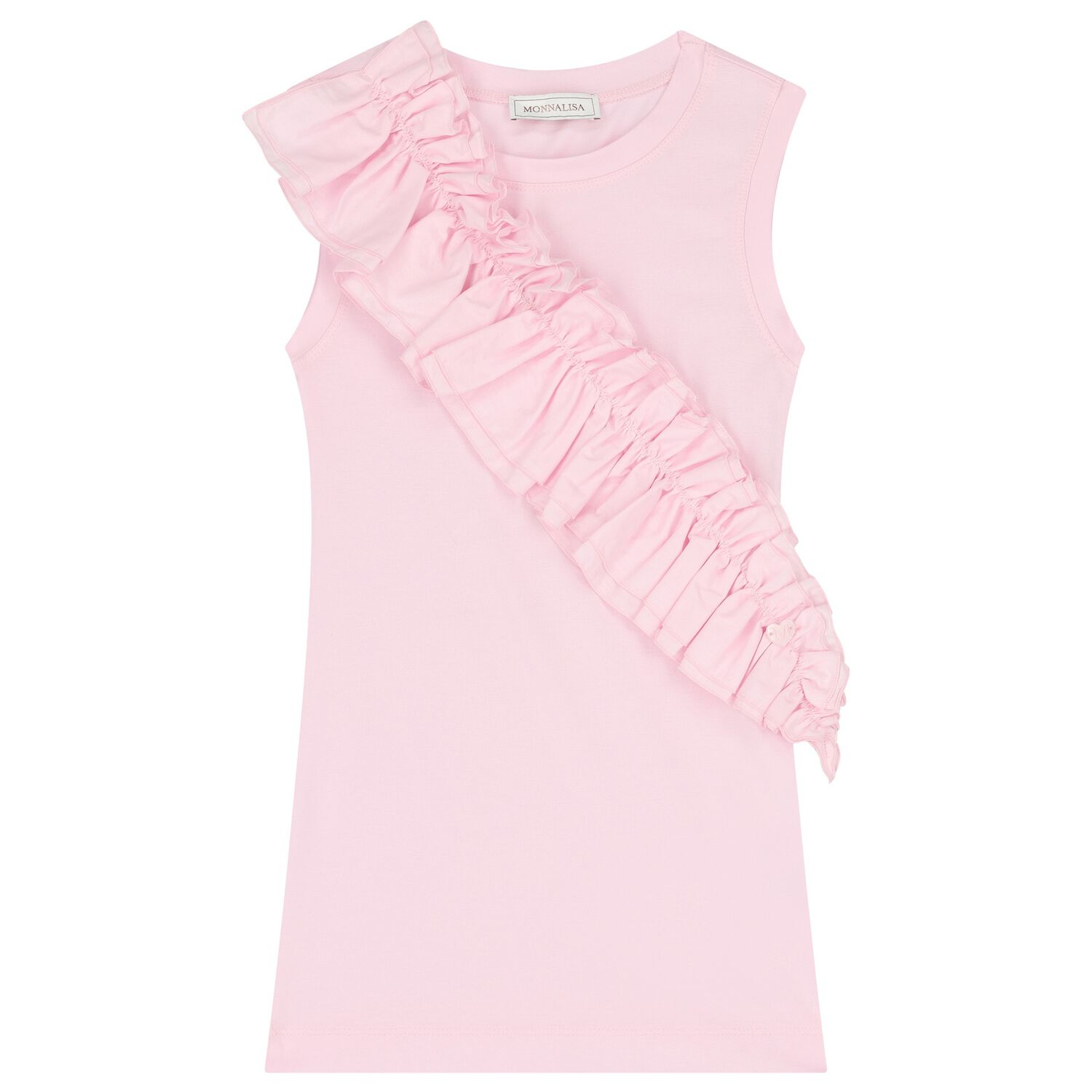Girls Pink Ruffled Dress, 1, hi-res image number null