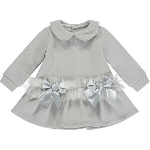 Baby Girls Grey Logo Dress