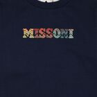 Younger Boys Navy Blue & White Zig Zag Sweatshirt, 1, hi-res
