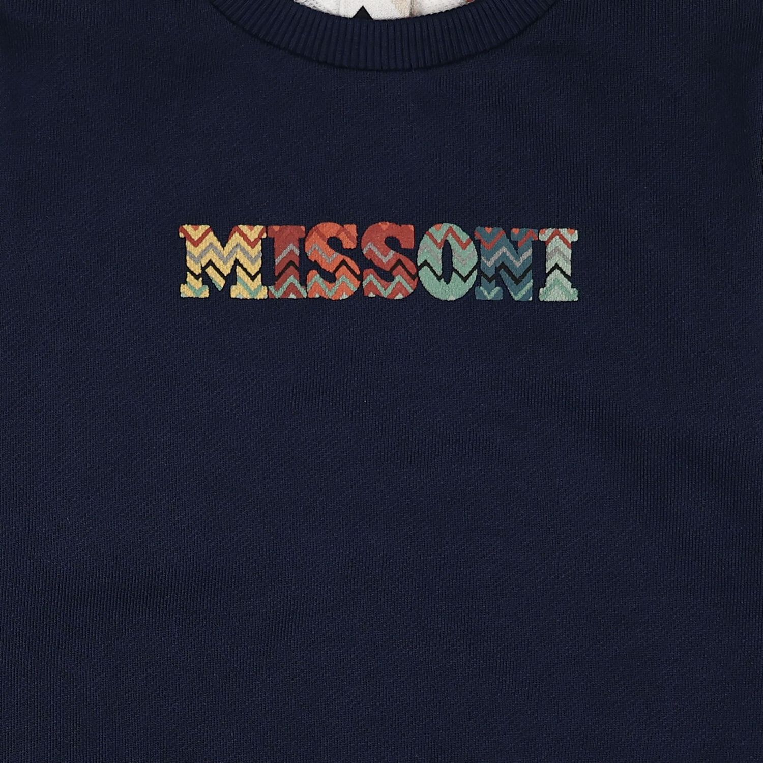 Younger Boys Navy Blue & White Zig Zag Sweatshirt, 1, hi-res