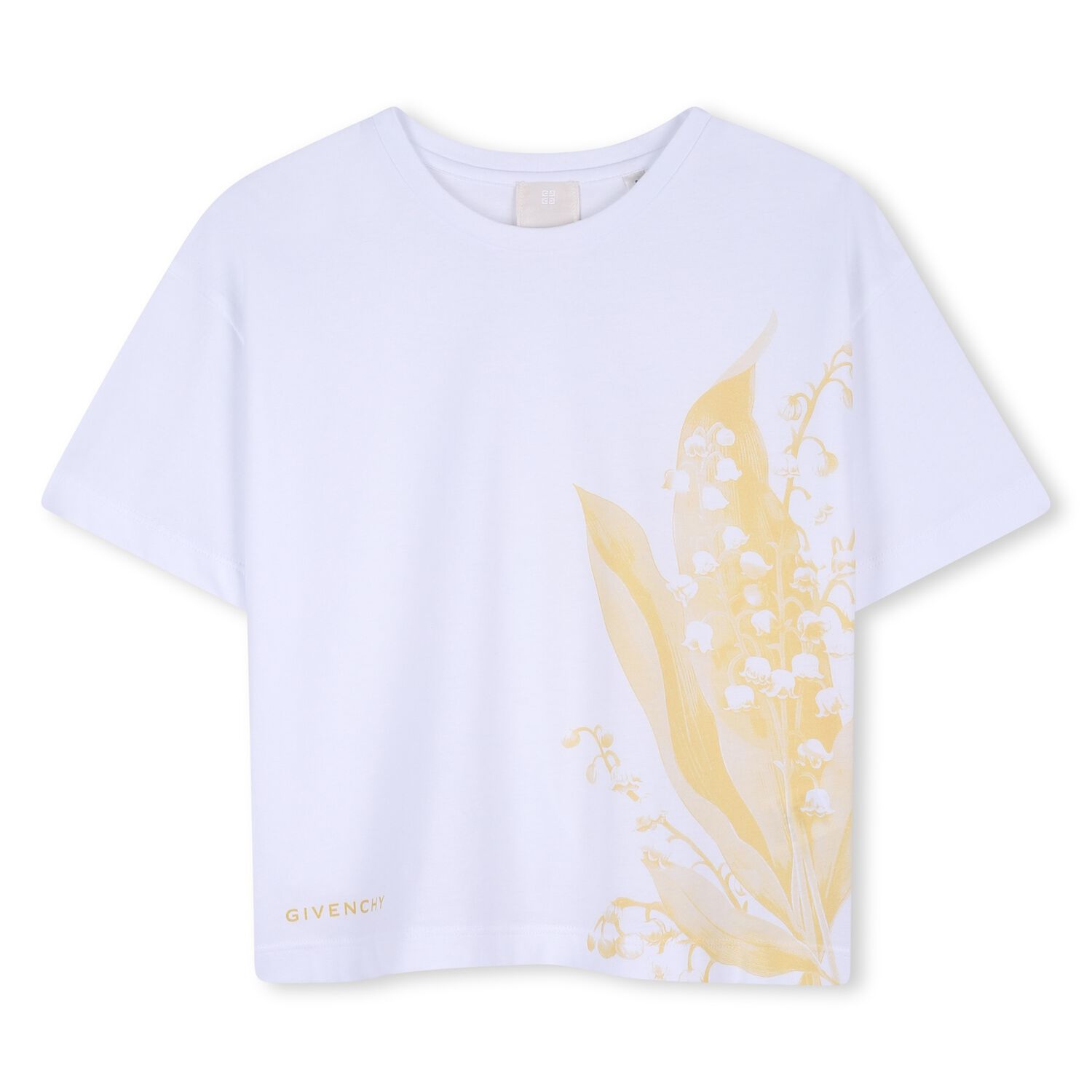 Girls White Floral T-Shirt, 1, hi-res