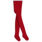 Baby Girls Red Knitted Tights, 4, hi-res