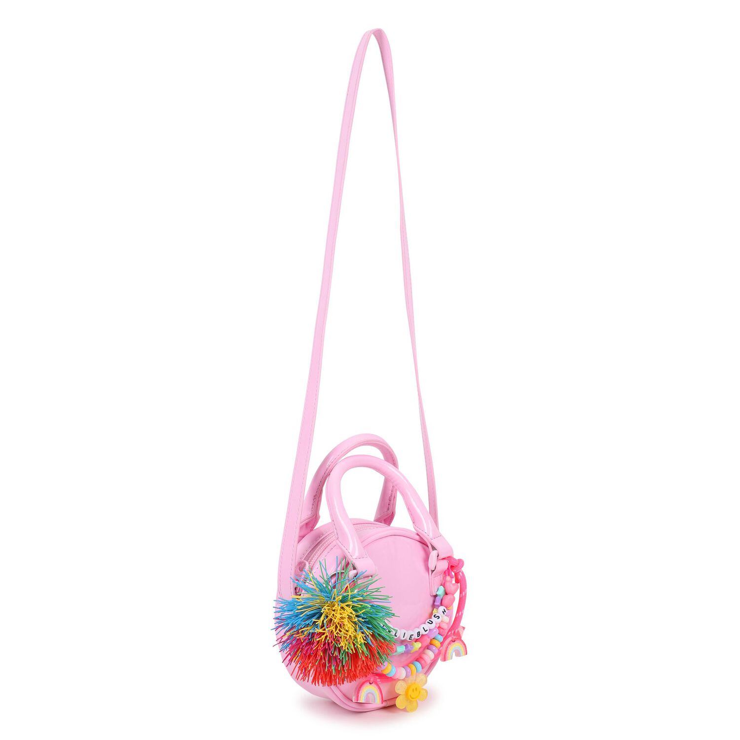 Girls Pink Round Handbag, 1, hi-res