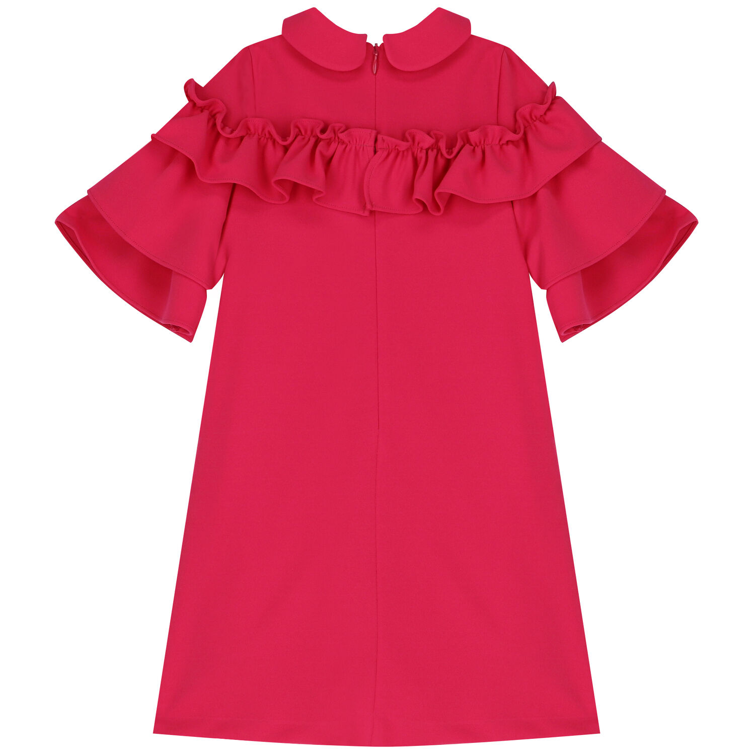Girls Pink Ruffle Dress, 2, hi-res