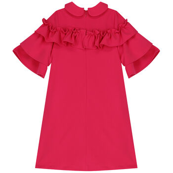Girls Pink Ruffle Dress