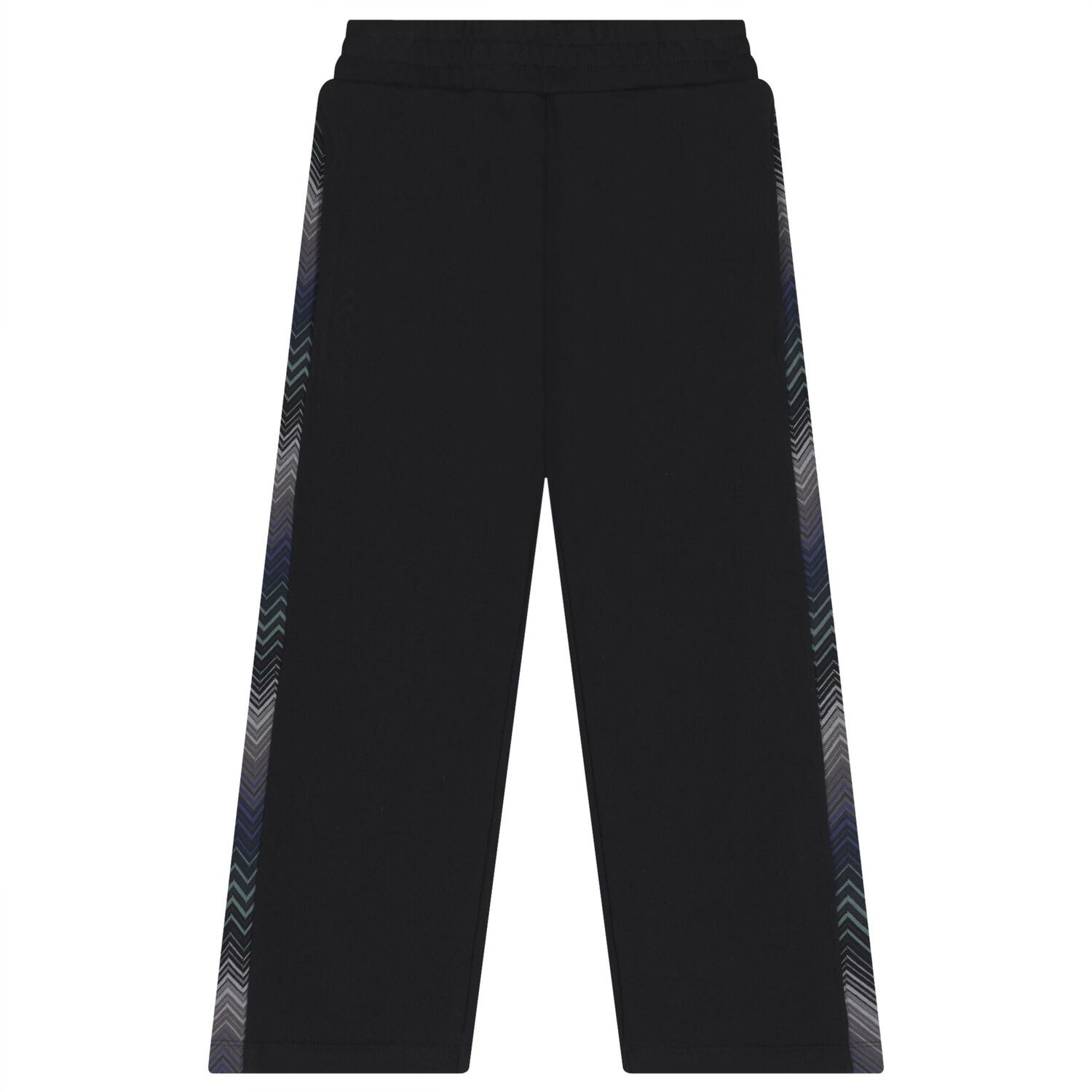 Boys Mini Me Black Zig Zag Logo Joggers, 1, hi-res