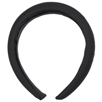 Girls Black Logo Padded Headband