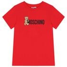 تيشيرت بالشعار بطبعه تيدىبير باللون الاحمر , 3, hi-res