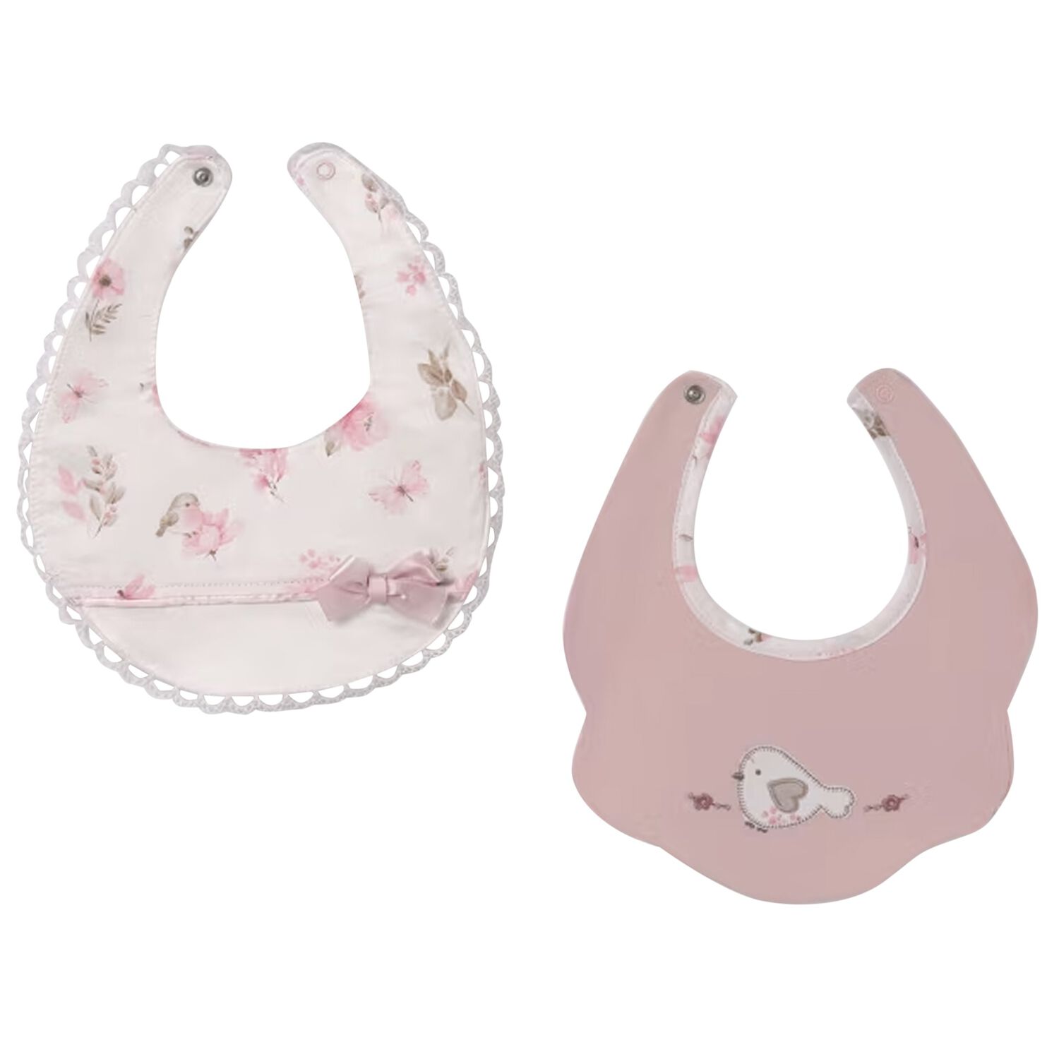 Baby Girls Ivory & Gold Bibs ( 2-Pack ), 1, hi-res image number null
